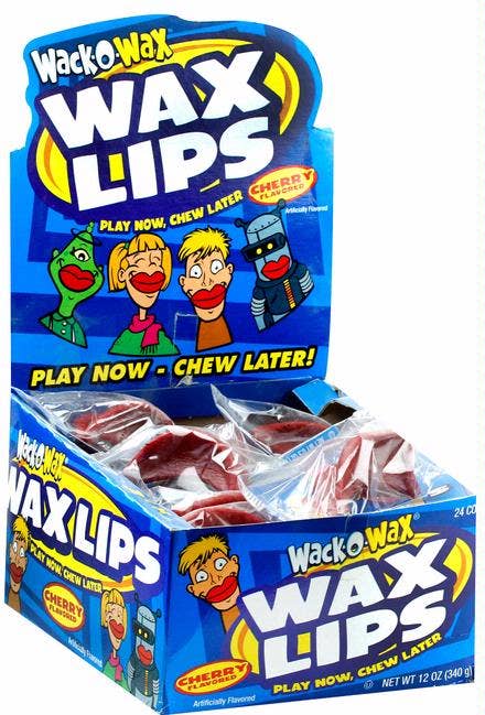 Wax Lips, Cherry Flavor Candy - Grandpa Joe's