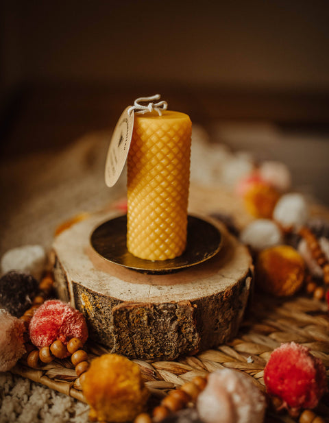 Beeswax Pillar Candle 'Tamera' - The Holton Homestead