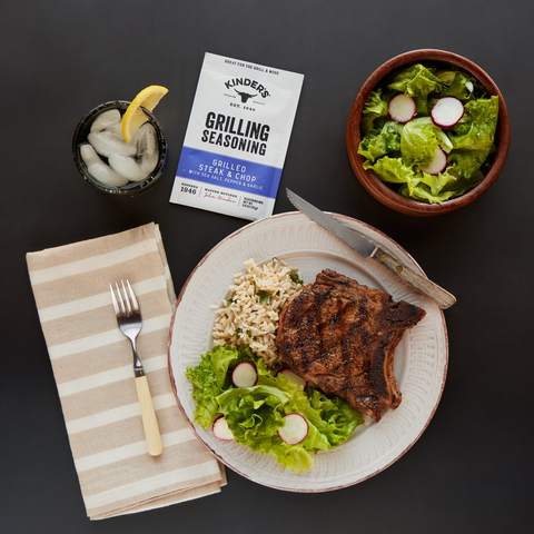Grilling Seasoning, Grilled Steak & Chop, 0.8 oz - Kinder's Sauces & Seasonings