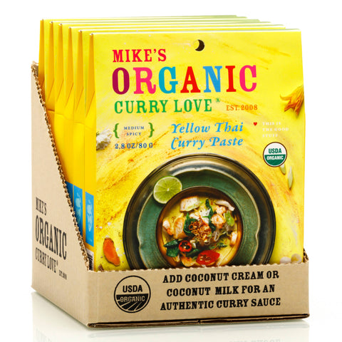 Yellow Thai Curry Paste, 2.8 oz - Mike's Organic Curry Love