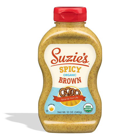 Suzie's Organic Spicy Brown Mustard, 12oz - Suzie's Organics