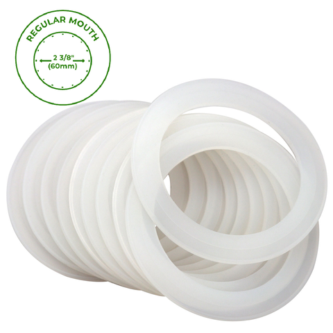 Regular Mouth Sealing Ring for Jars, Platinum Cured, Leak Proof Silicone - Mason Jar Lifestyle