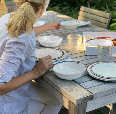 Melamine Dinnerware Set, 12-Piece, Ivory - Fox Run Brands