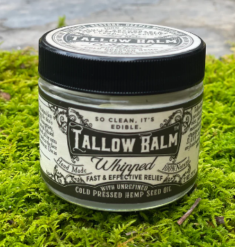 Tallow Balm, 2 oz, Whipped w/Hemp Seed Oil - Roots And Leaves