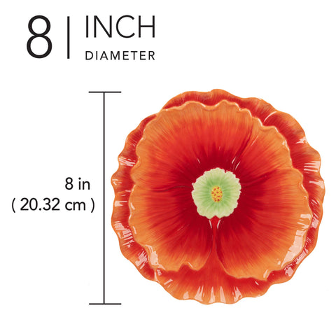 Blossom Floral Dessert Plates, Set of 4, 8" - Certified International