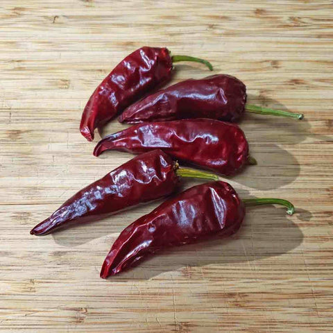 Organic Dried Espelette Peppers, 1 oz - Kitchen Garden Farm