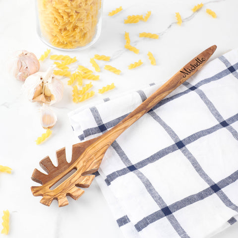 Olive Wood Pasta Spoon, 13.8" - ArtisRaw