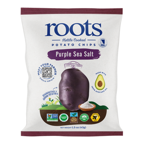 Purple Sea Salt Potato Chips, 1.5 oz bag - Roots Potato Chips