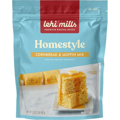 Cornbread Mix, 2 lb Pouch - Lehi Mills