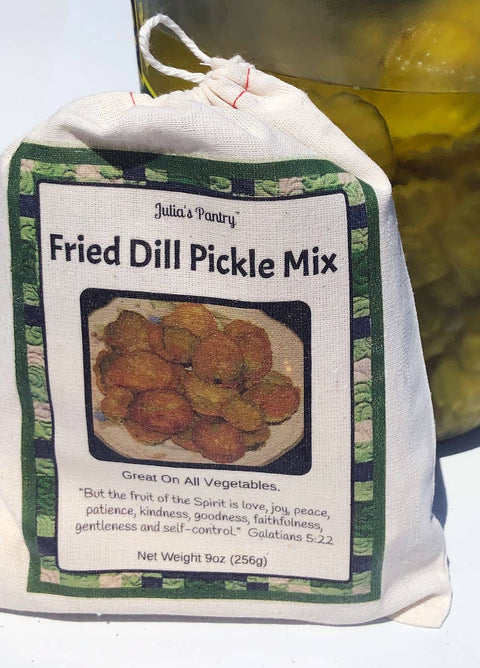 Fried Dill Pickles Mix, 9 oz Cloth Bag - Julia's Southern Foods, LLC