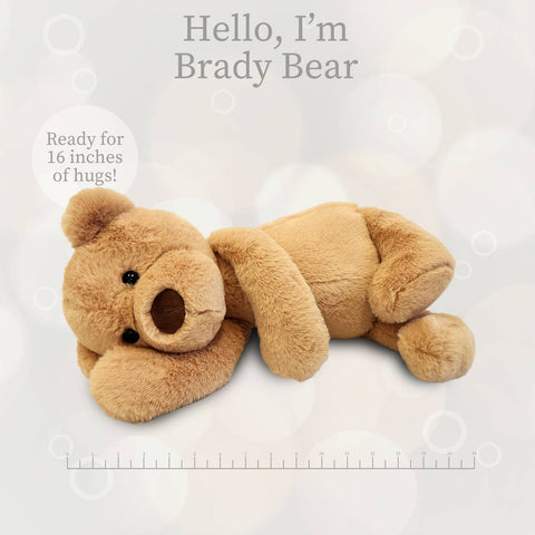 Brady Bear Tan Lushee Plush, 16" - Beverly Hills Teddy Bear Company
