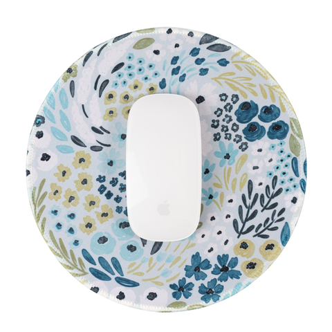 Waterfall Floral Mousepad, 8.5" diameter - Elyse Breanne Design