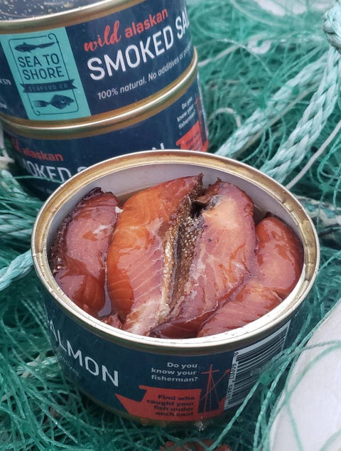 Wild Alaskan Smoked Salmon Tin - Sea to Shore Seafood