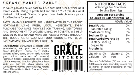 Creamy Garlic Sauce by Pasta Mama's - Grace Collective
