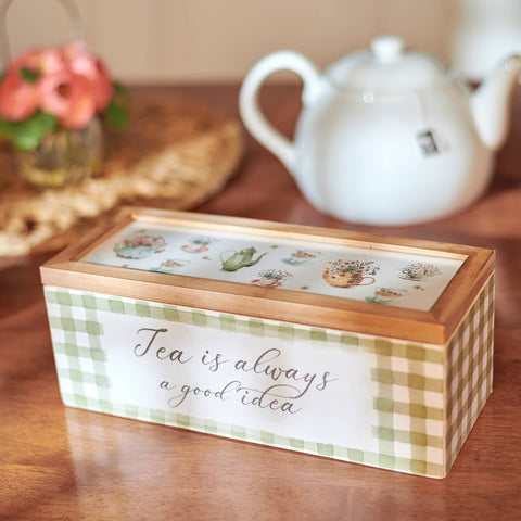 Tea Is Always A Good Idea, 10"x4"x3.3" Tea Box - Primitives by Kathy