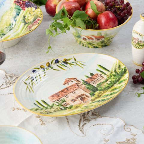 Tuscany Oval Platter, 16"x11.5" - Certified International