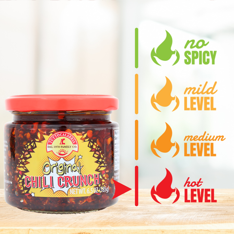 TuttoCalabria Original Chili Crispy, Hot Calabrian Chili Pepper Crispy in Extra Virgin Olive Oil, 6.5 oz - Wholesale Italian Food