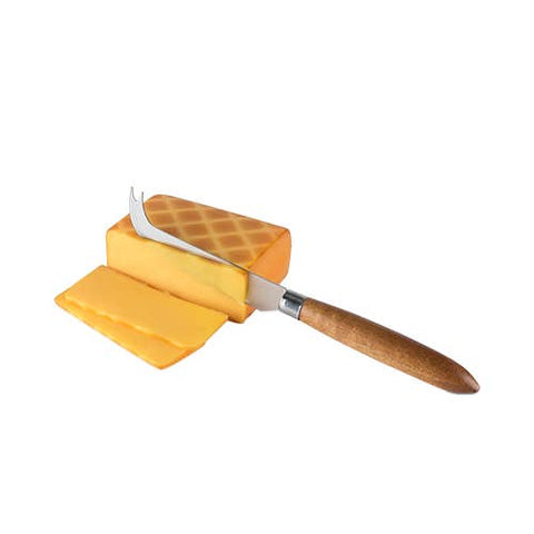 Acacia & Stainless Steel Cheese Knife, Hard Cheeses - Twine