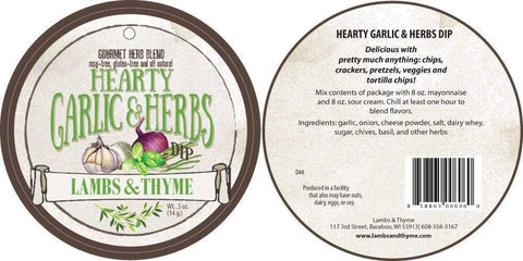 Hearty Garlic and Herbs Dip - Lambs & Thyme