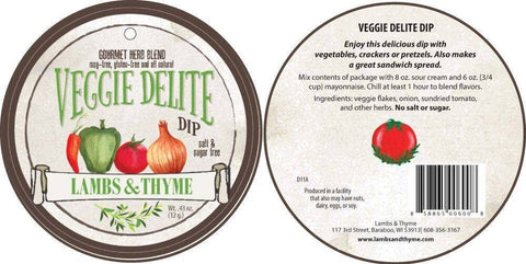 Veggie Delite Dip - Lambs & Thyme