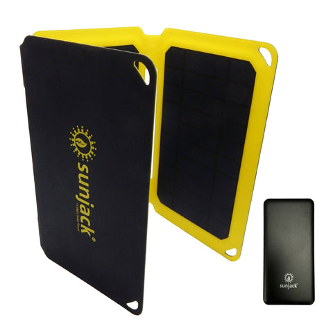 15W Portable Solar Panel Charger + 10k mAh Powerbank - SunJack
