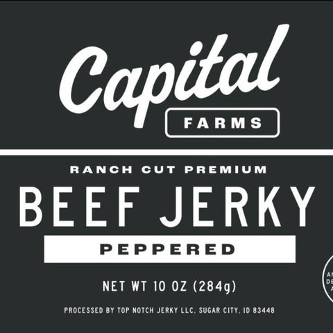 Peppered Beef Jerky - Capital Farms Meats & Provisions