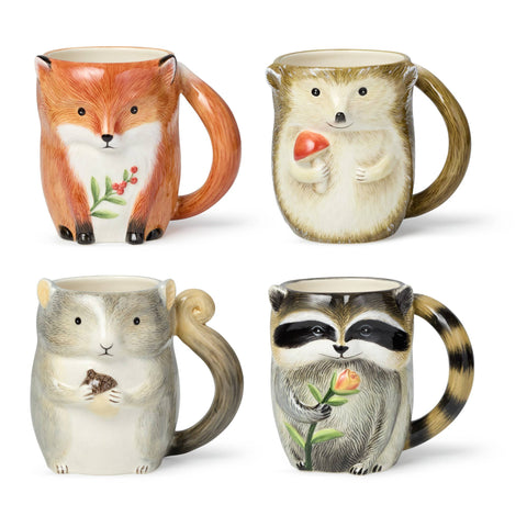 Woodland Critters Fall 3-D Mugs, 16 oz, Assorted - Certified International