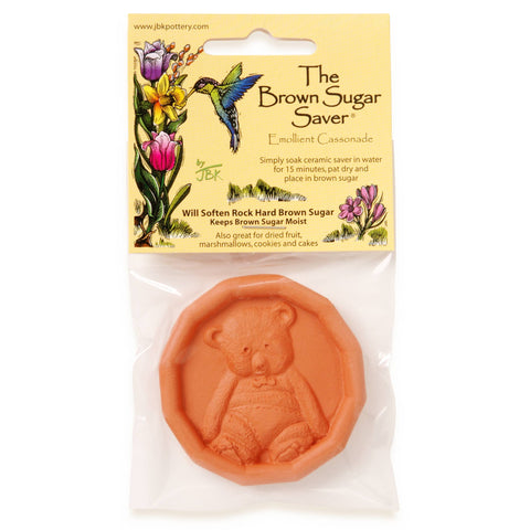 Brown Sugar Saver, Bear, 2.3" - JBK Pottery