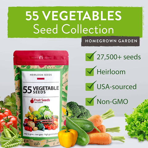 Heirloom Vegetable Seeds - Non GMO - Homegrown Garden