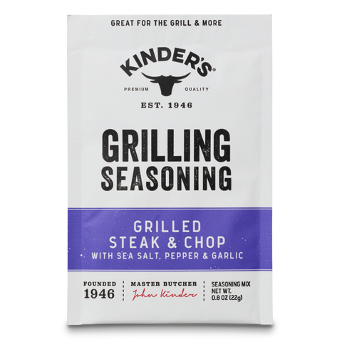 Grilling Seasoning, Grilled Steak & Chop, 0.8 oz - Kinder's Sauces & Seasonings