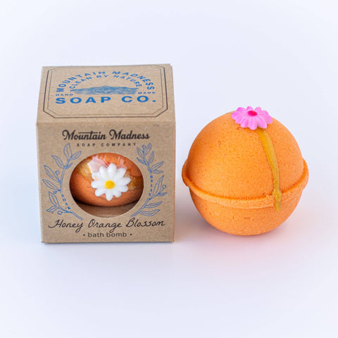 Honey Orange Blossom Bath Bomb - Mountain Madness Soap Co.