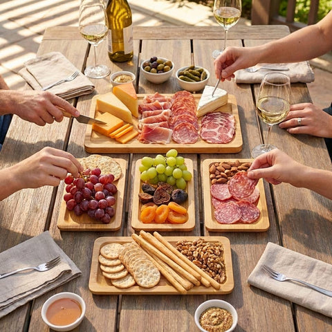Bamboo Dining Plate Set, 5 piece - Bamboo Switch