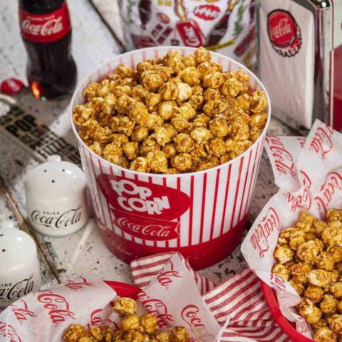 Coca-Cola "Pause & Refresh" Popcorn Bucket, 7.25"x7.25"x5.75" - TableCraft