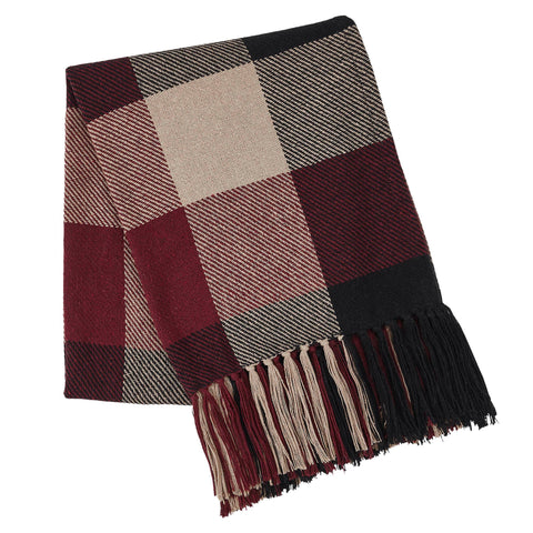 Heritage Farms Primitive Check Woven Throw, 50x60 in - VHC Brands