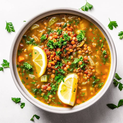 Blue Mt Lentil and Potato Soup Mix, Large, 11 oz, Serves 10 - Rill Foods