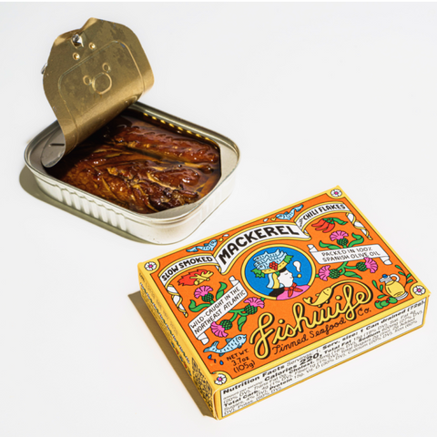 Slow Smoked Mackerel with Chili Flakes, 3.7 oz - Fishwife