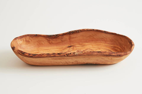 Italian Olivewood Boat Bowl, 12" Live Edge - Verve Culture
