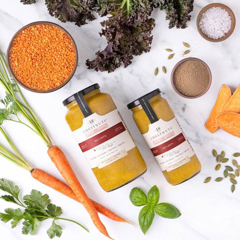 Red Lentil Soup, 16 oz - 18 Chestnuts Soups