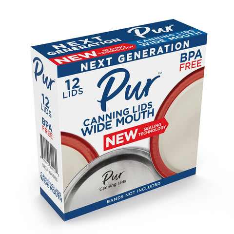 Wide Mouth Canning Lid, Box of 12 (No Band) - Pur Mason