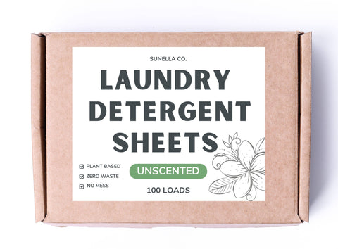 Laundry Detergent Sheets, Unscented - Sunella Co.