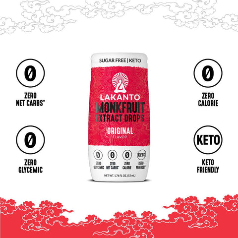 Monk Fruit Extract Drops, Original 1.76 fl oz - Lakanto