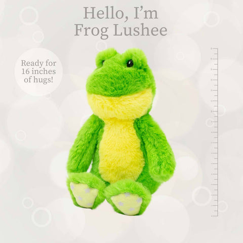 Green Frog Lushee Plush, 16" - Beverly Hills Teddy Bear Company