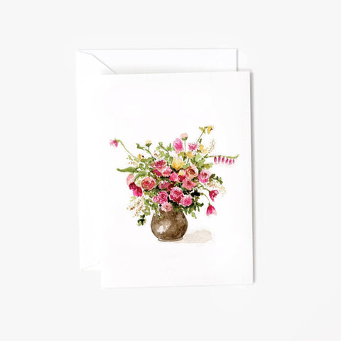 Rose Bouquet Mini Notecard, 2.5" x 3.5" - Emily Lex Studio