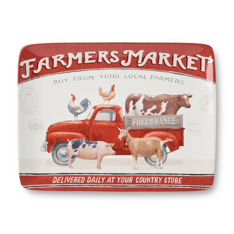Vintage Farm Rectangular Platter, 16" x 12" - Certified International
