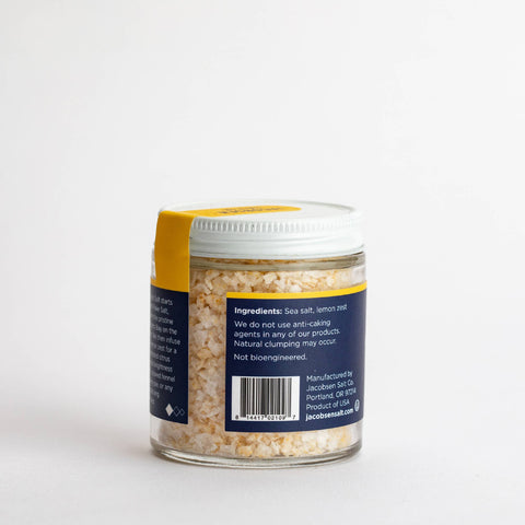 Lemon Zest Salt, Infused Sea Salt, 2.25 oz - Jacobsen Salt Co.