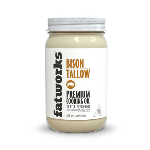 Grass Fed Bison Tallow, 14 oz - Fatworks