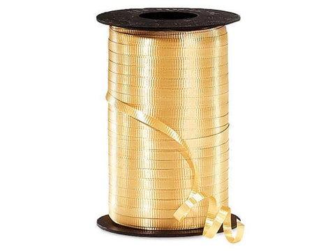 Poly Curling Ribbon: Gold, 3/8"x250 yards - Nashville Wraps