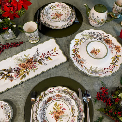 Winters Forest Christmas - Chip & Dip 14.5 in - Certified International