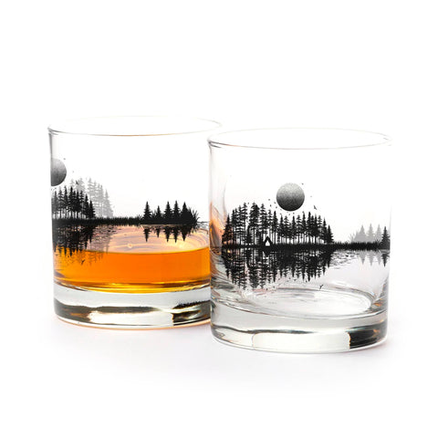 Nature Guitar Whiskey Glasses, 11 oz, Single - Black Lantern