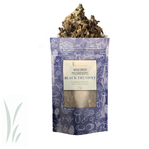 Dried Wild Black Trumpet Mushrooms, 20 g - Mikuni Wild Harvest USA